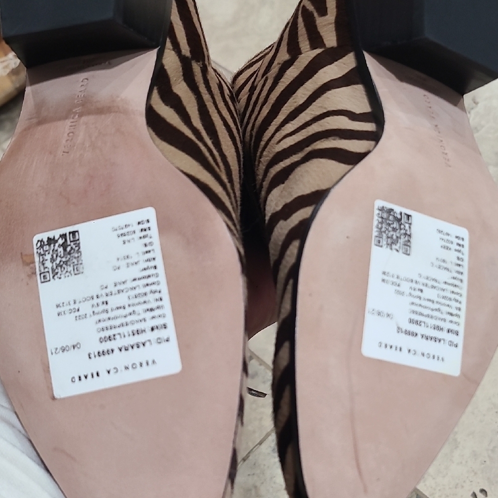 Veronica Beard Brown Zebra Ankle Boots - Picture 11 of 12